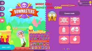 Bowmaster Mod Apk Unlimited Coins Gems Unlocked Character Youtube