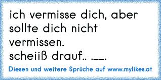 Ich Vermisse Dich Aber Sollte Dich Nicht Vermissen Scheiiss Drauf