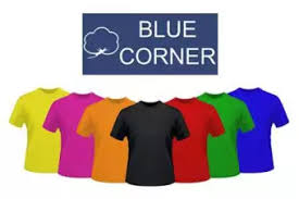 Blue Corner Cotton Mens Unisex Plain Roundneck Tshirt