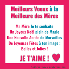 Message Bonne Annee Maman Joyeux Noel Mere Voeux D Un Enfant Celui qui n'a pas noël dans le coeur ne le.