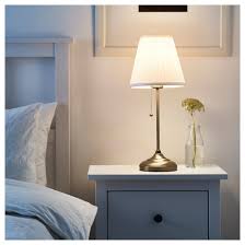 Arstid Table Lamp With Led Bulb Brass White Ikea In 2020 Ikea Lamp Brass Table Lamps Table Lamp