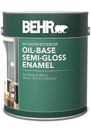 What defines an oil based paint, is that it uses oil derived solvents (white spirit). Oil Base Semi Gloss Enamel Paints For Your Project Behr