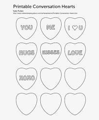 Printable greeting cards are the best way to show those you love the most that you really do care about them. Free Printable Heart February Pinterest Outlines Conversation Hearts Black And White Free Transparent Png Download Pngkey