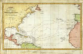 vintage christopher columbus voyage map