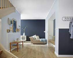 Studio3001 Fotografie Werbefotografie Flur Stuck Zierleisten Gestaltungsidee Dekoidee Akzente Wandfarbe Dunkelblau Hellbl Wandfarbe Wohnen Wohnung