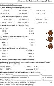 Klassenarbeit Zu Zahlenraum Bis 1000000 Klassenarbeiten Mathematik 4 Mathematik