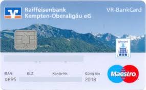 Wir kennen nicht den weg aber wir konnen karten lesen. Bank Card Raiffeisenbank Kempten Oberallgau Maestro Raiffeisenbank Kempten Oberallgau Eg Germany Federal Republic Col De Ms 0228