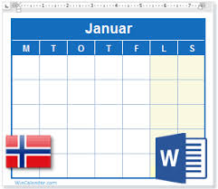 Att hålla en kalender är användbar för barn i alla åldrar: 2020 Kalender Med Norska Helgdagar Ms Word Download