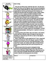 Behavior Clip Chart Parent Letter By Mumpers Mighty Minds Tpt