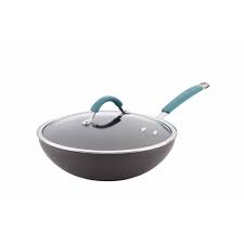 Rachael Ray Cucina Hard Anodized Stir Fry Pan With Lid 87644 The Home Depot In 2020 Stir Fry Pan Stir Fry Wok Stir Fry