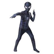 Kid's deluxe agent venom costume. Kids Black Suit Spiderman Venom Eddie Brock Cosplay Costume Allonesie
