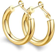 Maybe you would like to learn more about one of these? Amazon Com Thick Gold Hoop Earrings Lightweight Chunky Hoops For Women 18k Gold Plated Howllow Tube Earring 25mm Jewelry