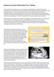 Bayi belajar merangkak dengan berusaha menyeimbangkan tangan dan lutut. Regenerasi Janin Memasuki Usia 7 Bulan By Instasehatpop Issuu