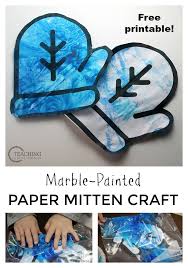 Preschool Winter Art With Free Mitten Printable Winter Activities Preschool Winter Crafts Preschool Winter Preschool