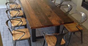 Outdoor wood dining tables provide a warm and classic touch, while glass or metal outdoor dining tables are sleek and modern. Reclaimed Wood And Steel Outdoor Dining Table 1 March 16 2017 At 08 54am Bagoes Teak Furniture Indonesia Best Teak Furniture Manufacturer