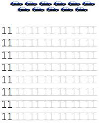 Count and color the objects. Person Number 11 Tracing Worksheets 11 20 Pdf