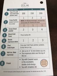 Could someone please tell me the recipe? Starbucks Training Drink Recipes Flashcards Quizlet