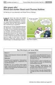 Moral Und Starker Staat Nach Thomas Hobbes Moral Ethik Unterricht Schulformen