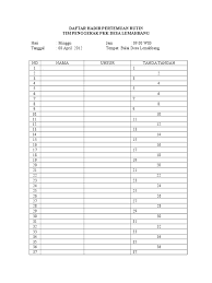 Entah itu organisasi kesiswaan, kemahasiswaan ataupun organisasi perusahaan. Contoh Kolom Buku Arisan Pokja Pkk