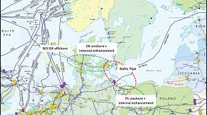 The pipeline will pass through both marine and land region, providing access to gas from the north sea. The Baltic Pipe Project Feasibility Study Ramboll Group