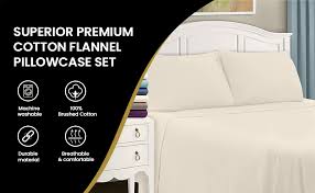 Buy navy blue pillowcase and get flat 20% off. Amazon Com Superior Premium Cotton Flannel Pillowcases All Season 100 Brushed Cotton Flannel Bedding Pillowcase Set Of 2 Grey Solid King Pillowcases Home Kitchen