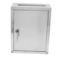 Hemoton Box Stainless Steel Mailbox Stainless Steel Container Lock Boxes  for Keys Large Safe Metal Safe Stainless Steel Safe Drop Slot Safes Voting  ...