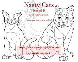 All images are printed single sided to avoid damage to other illustrations from color bleeding. Cats Adult Coloring Book Rated R For Nasty Language Root Inspirations