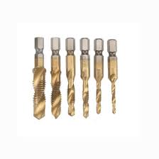 China 6pcs Drill Tap Combination Bit Set Hex Shank Drill Bit China Drill Tap Drill Die