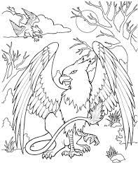 Coloring book pages printable coloring pages coloring pages for grown ups paisley coloring pages free coloring sheets dover publications doodle art embroidery patterns hand embroidery. Fantastic Griffin Coloring Page Free Printable Coloring Pages For Kids