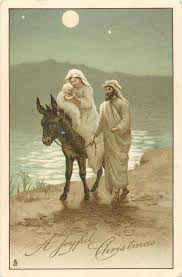 A JOYFUL CHRISTMAS Mary rides with Jesus on donkey, Joseph ...
