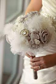 Maybe you would like to learn more about one of these? A Handmade Vintage Glam Wedding Glamour Grace Vintage Glam Wedding Wedding Brooch Bouquets Fabric Bouquet