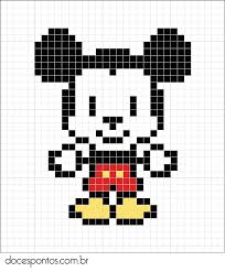 Mickey Doces Pontos Pixel Art Pattern Pixel Drawing Pixel Art