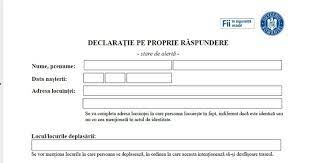 noua declaratie pe propria raspundere o poti completa online model management