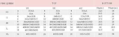 size chart www pinkqueen com