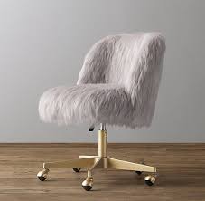 If you like fluffy bean bag chair, you might love these ideas. Alessa Kashmir Faux Fur Desk Chair Antiqued Brass