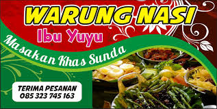Jika dulu cireng hanya dimakan dengan sambal atau bumbu kacang, kini cireng sudah tersedia dalam berbagai rasa. Spanduk Warung Nasi Sunda Warung Nasi
