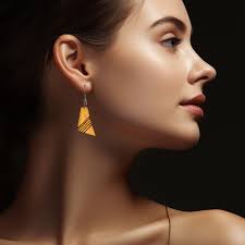 Handmade Coconut Shell Dangle Earrings: Boho Cotton Thread Art