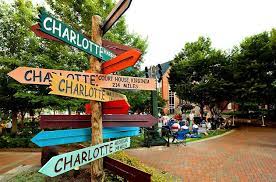 Photo Of The Iconic Charlotte Signs Statue Public Art Located On The Green In Uptown Charlotte The Green Charlotte Outdoors Adventure Oh The Places You Ll Go