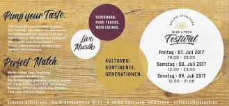 The following codes next to select menu items indicate if they're acceptable for specific dietary needs additional festival locations. Wine Food Festival Schloss Affaltrach 13 06 17 Gemeinde Obersulm Aktuelles