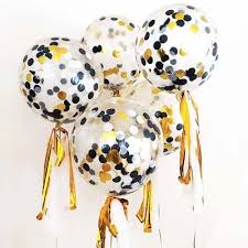 Regular price $ 8.99 sale price $ 5.97 save $ 3.02. 18 Clear Balloon With Black Gold White Confetti Balloons4you New Zealand Party Decoration Party Balloons Shop