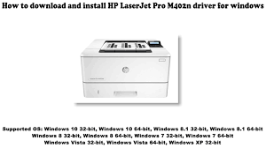 Great printer likewise for the office! How To Download And Install Hp Laserjet Pro M402n Driver Windows 10 8 1 8 7 Vista Xp Youtube