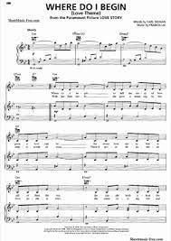 Sheet music by andy williams. Where Do I Begin Love Theme Love Story Free Piano Sheet Music Pdf