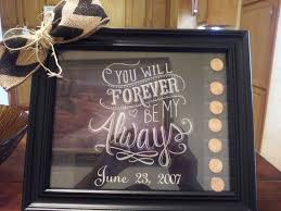 Seventh Wedding Anniversary Idea 7th Anniversary Copper Or Wool Use Copper Pennies To Represent Ea Wedding Anniversary 40th Anniversary Gifts 7th Anniversary