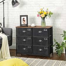 Rest with ease knowing that value city's bedroom furniture provides the best style at an affordable price. Buy Songmics Fabric Drawer Dresser 6 Drawer Wide Storage Dresser Closet Storage Drawers Industrial Style Metal Frame Wooden Top For Nursery Bedroom Hallway Rustic Brown And Black Lvt23hv1 Online In Turkey B08kztkflt