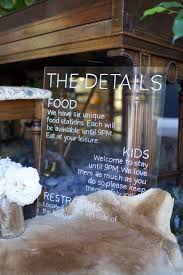 The Details Food Kids Restrooms Helpful Wedding Sign Jayne Collection Acrylic Menu Sign Dinner Menu Cocktail Me Cocktail Menu Desserts Menu Dinner Menu