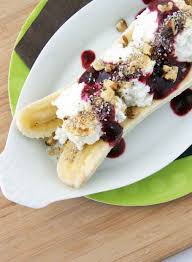 Heap Cottage Cheese Onto A Breakfast Banana Split Cottage Cheese Recipes Banana Split Healthy Banana Split
