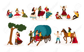 It is derived from the a gypsy lifestyle is a way of describing the way in which someone who moves a lot and. Set Of Lifestyle Scenes With Gypsies Or Romani People Performing Various Activities Riding Horse Playing Guitar And Dancing Sitting On Traditional Wagon Telling Future Flat Vector Illustration Royalty Free Cliparts Vectors