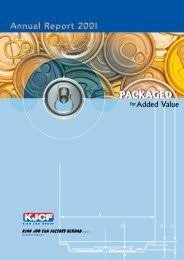 Cleaned and organized india shipments. Kian Joo Can Factory Berhad