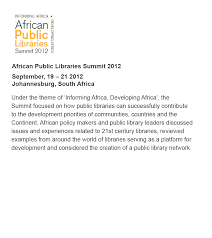 Peyton, i am writing in response to the nurse practitioner job posting for marin African Public Libraries Summit Icwe