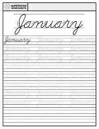 Cursive handwriting is very functional, and is intended to be used in everyday writing. Months Of The Year Cursive Handwriting Worksheets Superstar Worksheets